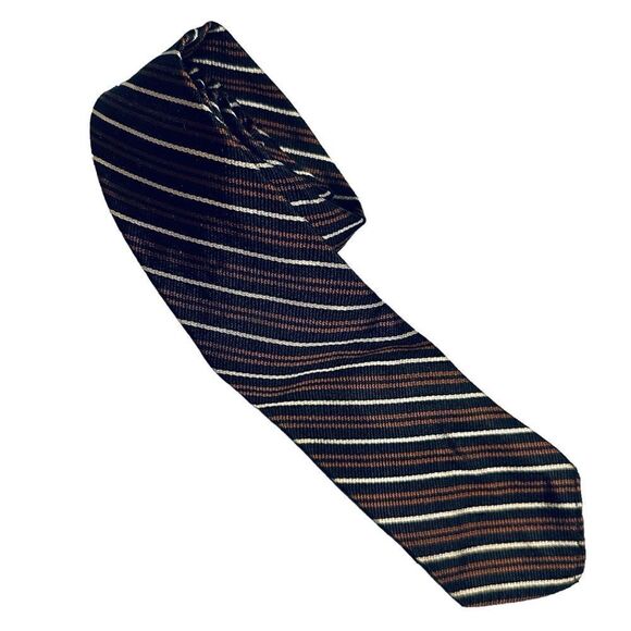 Vintage 60s Knox 5th Ave Striped Silk Ties - Picture 9 of 10
